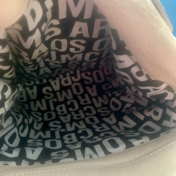 Marc By Marc Jacobs Cream Genuine Leather Shoulder Handbag Purse - Picture 3 of 10